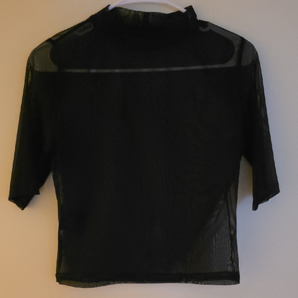 Disturbia Black Sheer Mesh Blouse
